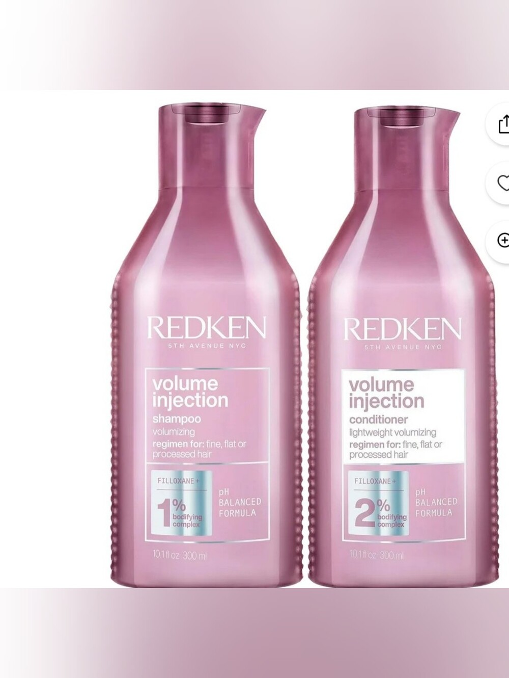 Redken Volume Injection Pink Shampoo Duo